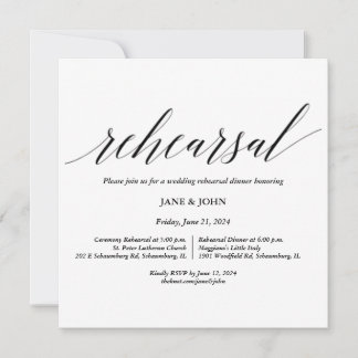 Wedding Rehearsal Invitation