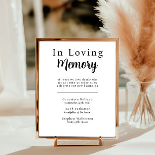 Wedding Remembrance Sign In Loving Memory