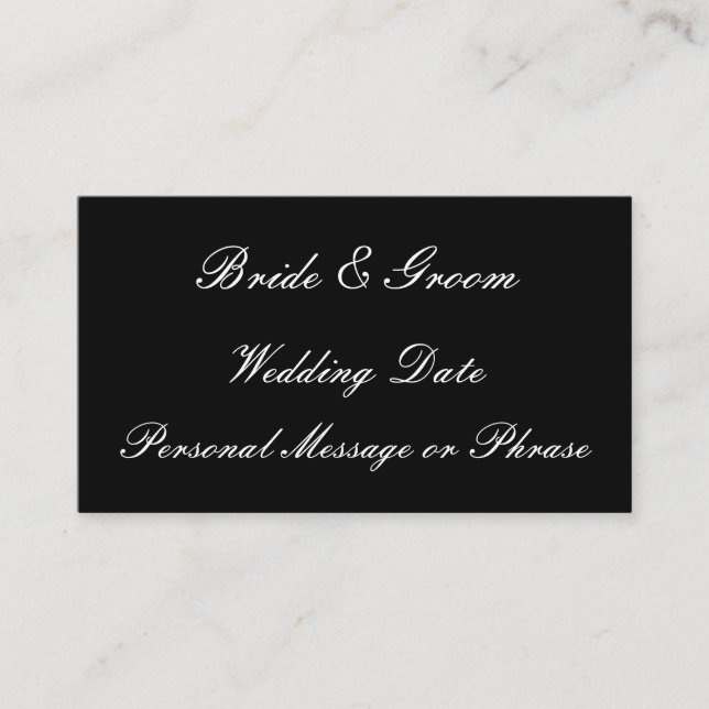Wedding Reminder Insert for Invitations or Favours (Front)