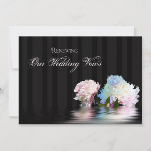 Wedding Renewal Invitation - Elegant Peonies
