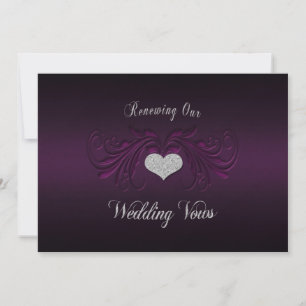 Wedding Renewing Vows Invitation - Purple Passion