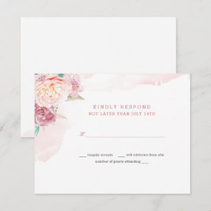 Wedding Response Card   Blush and Blooms