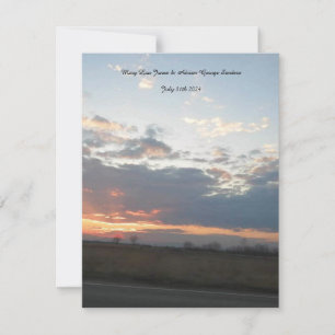 Wedding Response Card Sunset