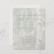 Wedding Response RSVP Card Aspen Tree Design 