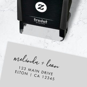 Wedding Return Address Elegant Minimalist Script Self-inking Stamp