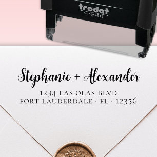 Wedding Return Address Elegant Script  Self-inking Stamp