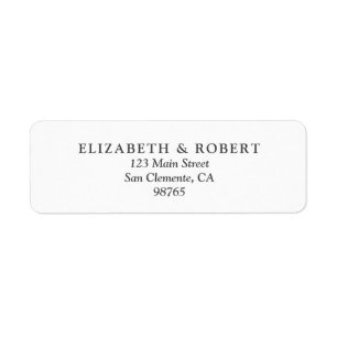 Wedding Return Address Label