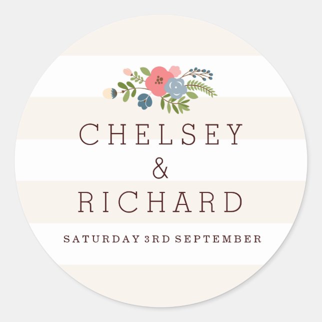 Wedding Ribbon - Pink Sticker (Front)