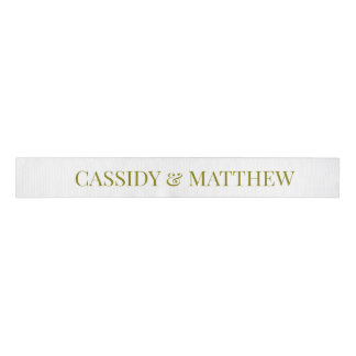Wedding Ribbon with custom bride and groom names Grosgrain Ribbon