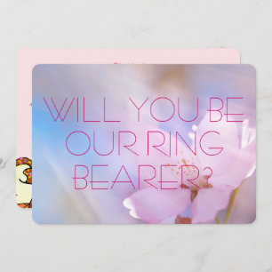 Wedding Ring Bearer Invitation card