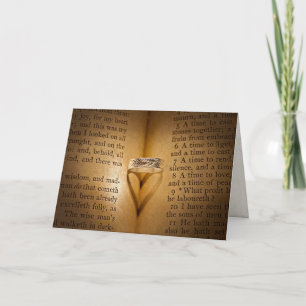 Wedding Ring Heart Shadow Card
