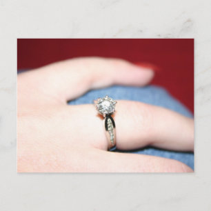 Wedding Ring I Said Yes Postcard