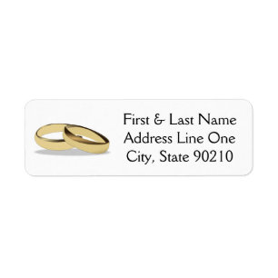 Wedding Ring Return Address Label