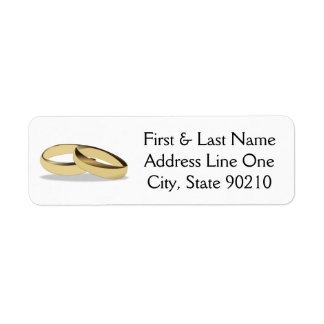 Wedding Ring Return Address Label
