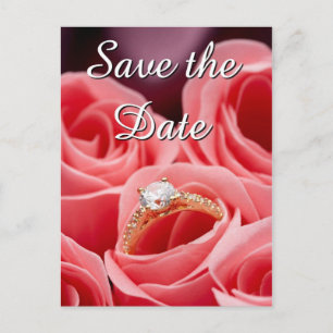 Wedding Ring Save the Date Postcards