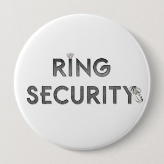 Wedding "RING SECURITY" 10 Cm Round Badge