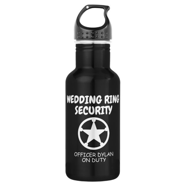 Wedding ring security kid's custom water bottle (Front)