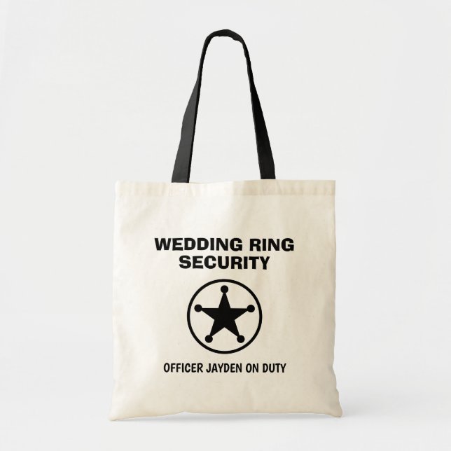 Wedding ring security kid's ring bearer tote bag (Front)