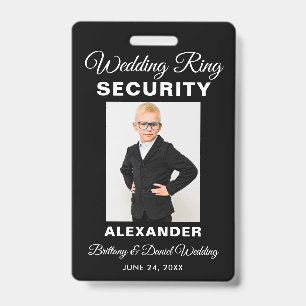 Wedding Ring Security - Pick Colour - Lanyard ID Badge