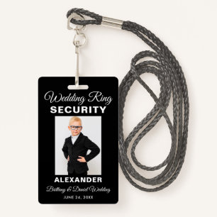 Wedding Ring Security - Pick Colour - Lanyard ID Badge