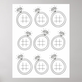 Wedding Ring Tic Tac Toe Download Activity Page Poster