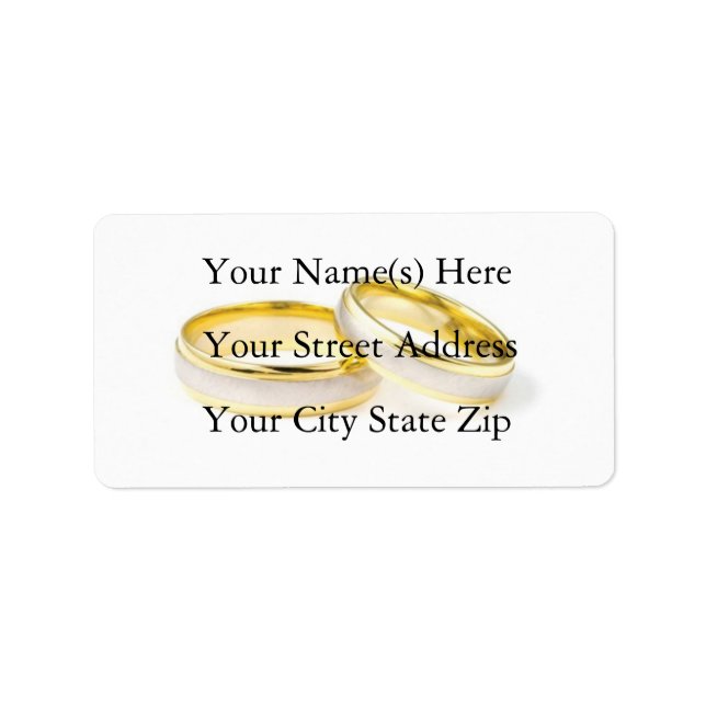 Wedding Rings Address Label (Front)