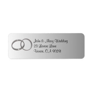 wedding rings address label return address label