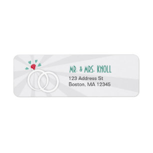 Wedding Rings Address Label Return Address Label