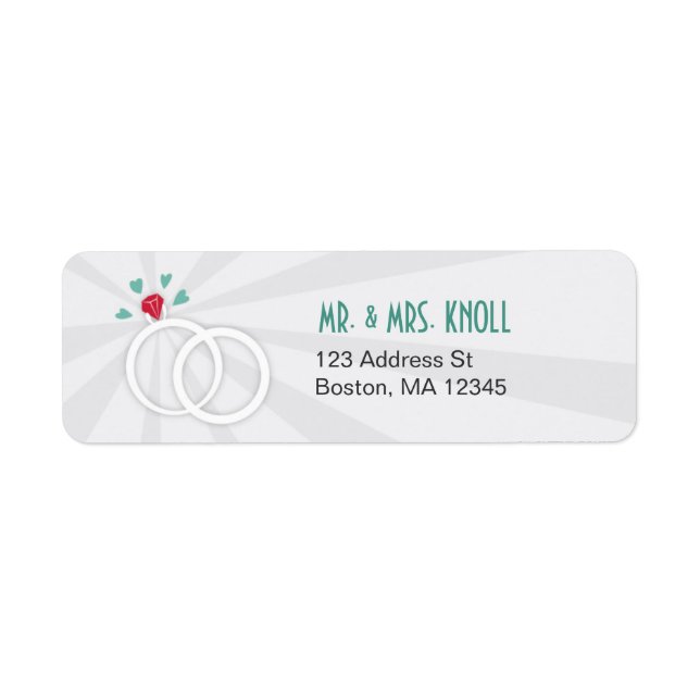 Wedding Rings Address Label Return Address Label (Front)