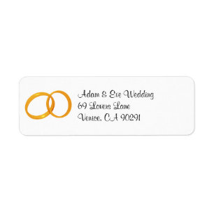 wedding rings address label return address label