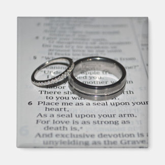 Wedding Rings Bible Verse Magnet