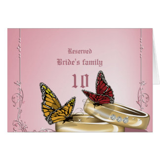 Wedding Rings & Butterflies Weding Table Numbers