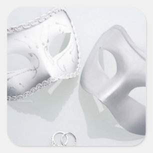 Wedding Rings Drama Square Sticker