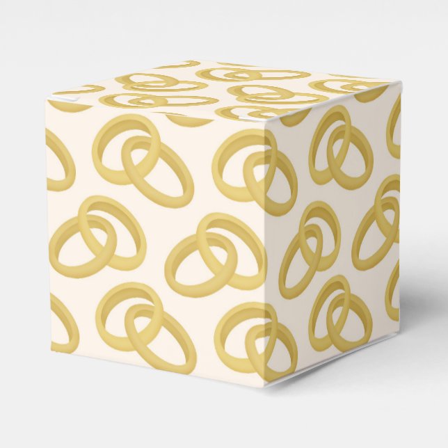 Wedding Rings Favour Box (Front Side)