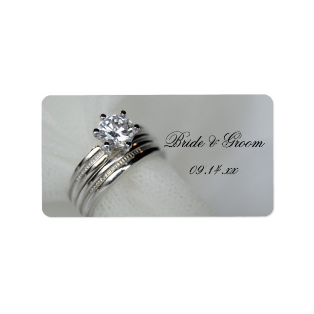 Wedding Rings Favour Tag (Front)