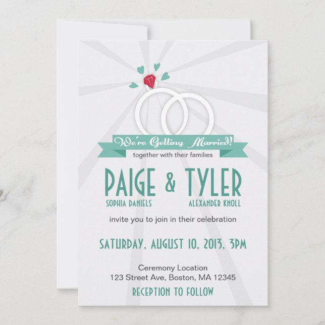 Wedding Rings Invitation (Front)