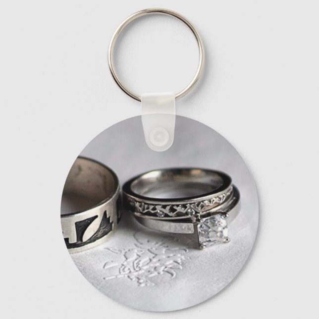 Wedding Rings Key Ring (Front)
