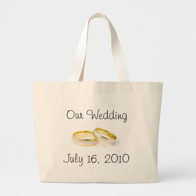Wedding Rings Large Tote Bag (Front)