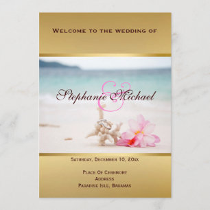Wedding Rings On The Beach Program Card