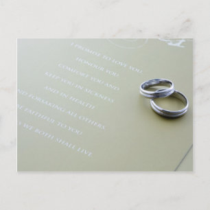 Wedding rings postcard