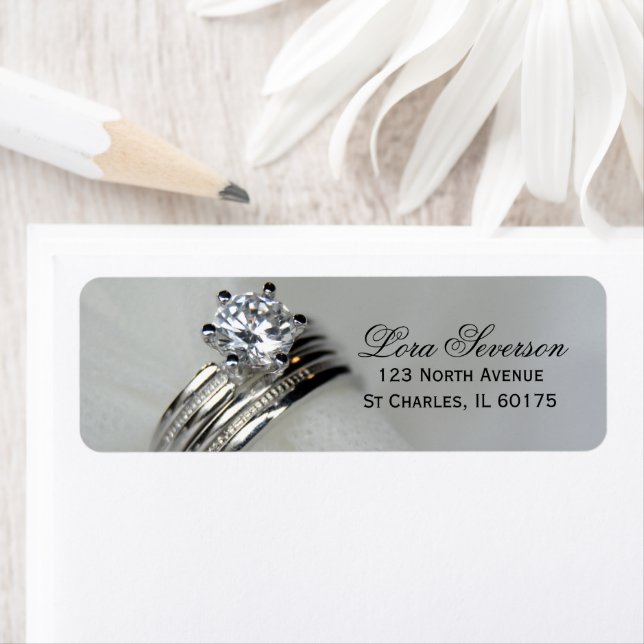 Wedding Rings Return Address Return Address Label (Insitu)