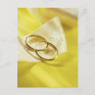 Wedding Rings Ribbon Postcard