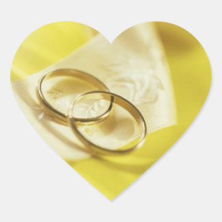 Wedding Rings Ribbon Wedding Hearts Heart Sticker