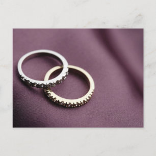 Wedding Rings Silver Postcard