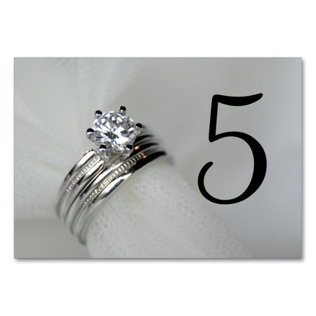 Wedding Rings Table Numbers (Front)
