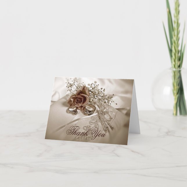 Wedding Rings Thank You Cards (Front)