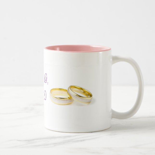 Wedding Rings Two-Tone Coffee Mug (Right)