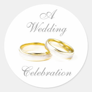 wedding rings, Wedding, Celebration, A Classic Round Sticker