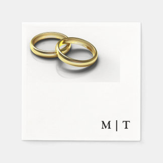 Wedding Rings Wedding Paper Napkin