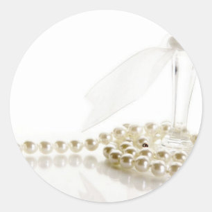 Wedding Rings Wedding Pearls Classic Round Sticker
